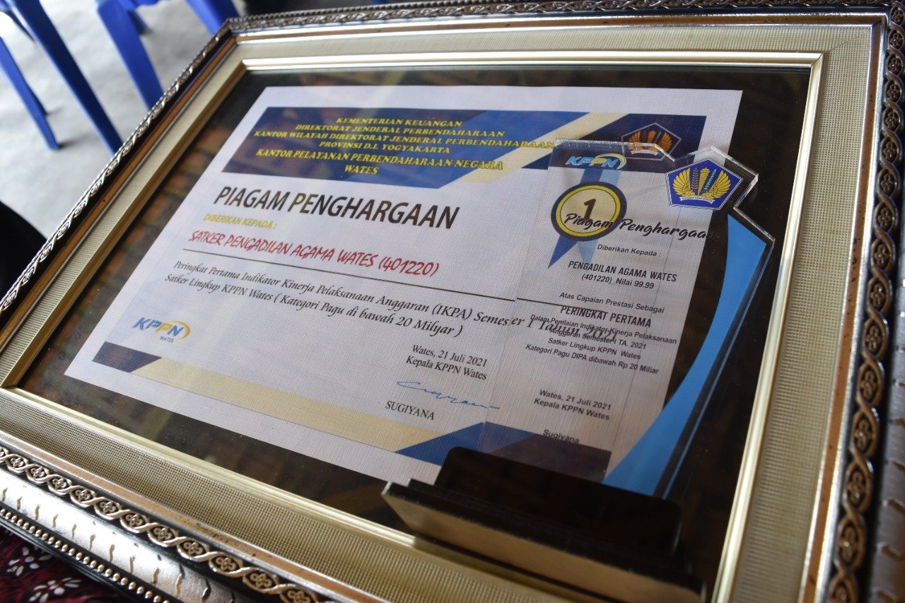 piagam penghargaan juara 1 anggaran 