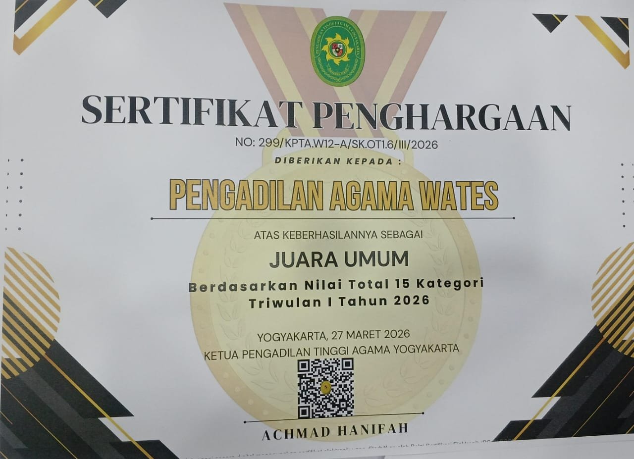 Sertfikat Juara Umum TW I