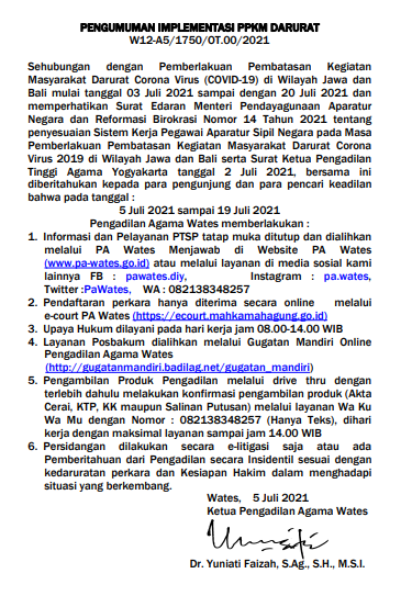 pengumuman PPKM